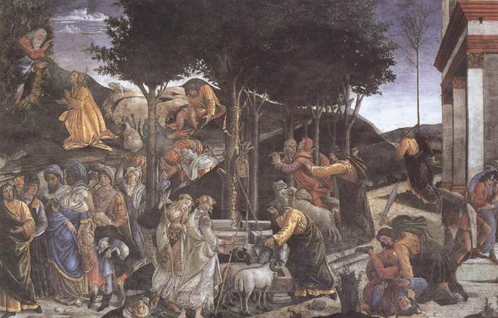 Sandro Botticelli Trials of Moses